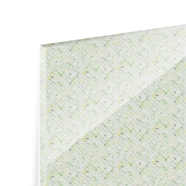 Panel szklany do kuchni - Marmurkowy wzór wiosenna zieleń