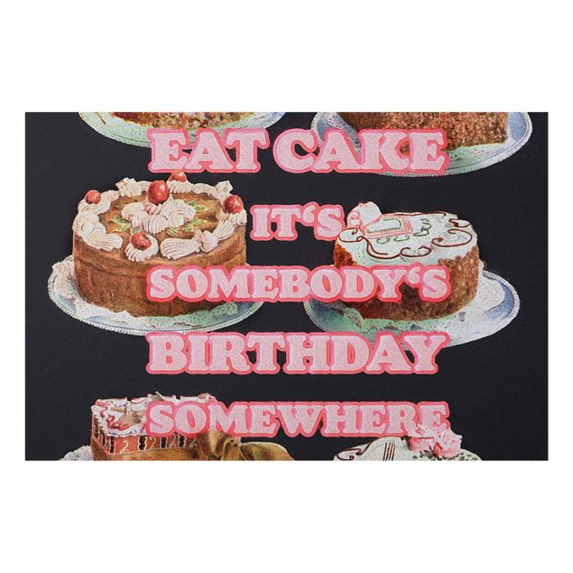 Obrazy do salonu Jedzenie tortu to urodziny