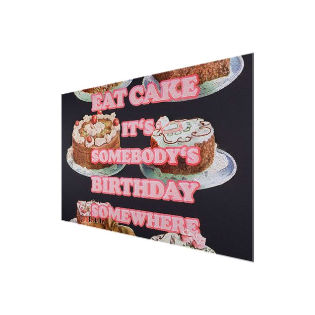 Obrazy z napisami Jedzenie tortu to urodziny