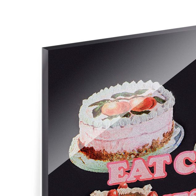 Obrazy vintage Jedzenie tortu to urodziny