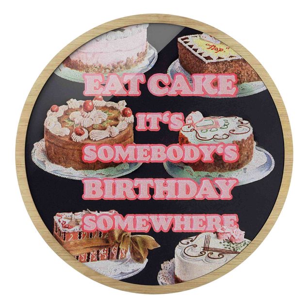 Obrazy w ramie powiedzenia Eat Cake It's Birthday