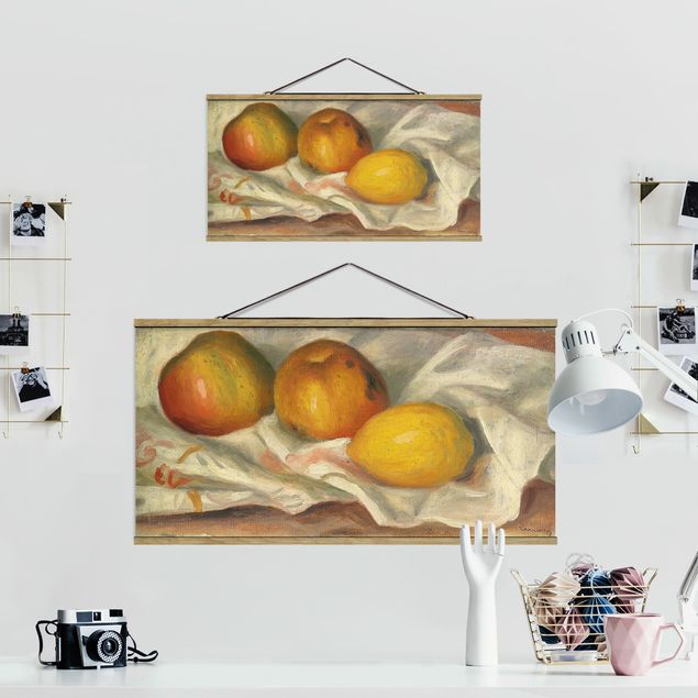 żółty obraz Auguste Renoir - Jabłka i cytryna