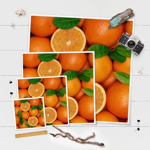 Plakat - soczyste pomarańcze