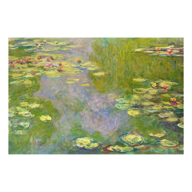 Panel szklany do kuchni Claude Monet - Zielone lilie wodne