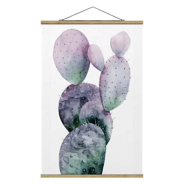 Obrazy z motywem kwiatowym Kaktus w purpurze I