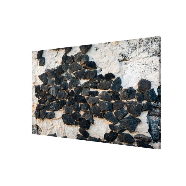 Obrazy nowoczesny Ściana z czarnymi kamieniami
