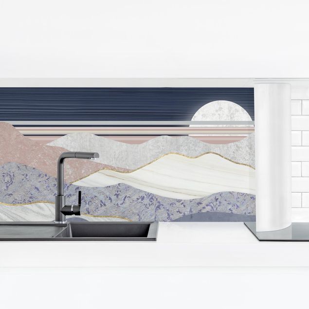 Panel ścienny do kuchni - Wavey Mountain Landscape