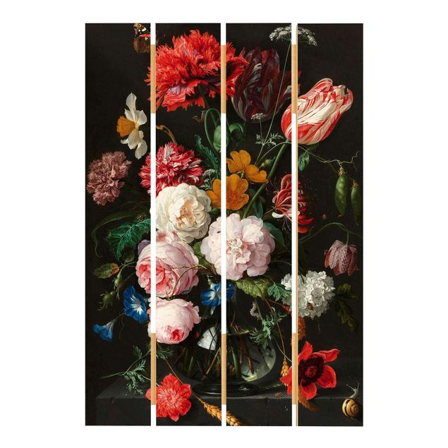 Reprodukcje Jan Davidsz de Heem - Martwa natura z kwiatami w szklanym wazonie