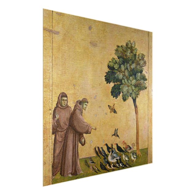 Obrazy na szkle zwierzęta Giotto di Bondone - Święty Franciszek