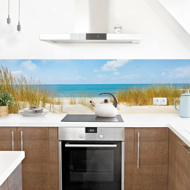 Panele szklane do kuchni Plaża nad Morzem Północnym