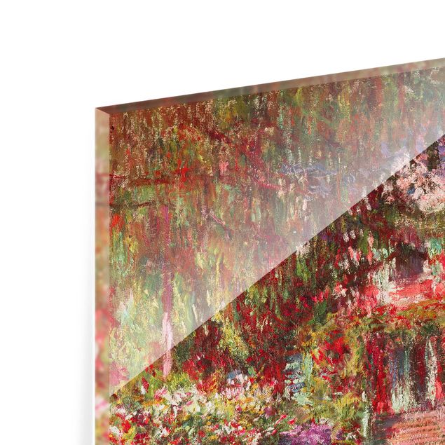 Panel szklany do kuchni - Claude Monet - Ścieżka w ogrodzie Moneta w Giverny