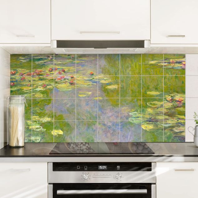 Dekoracja do kuchni Claude Monet - Zielone lilie wodne