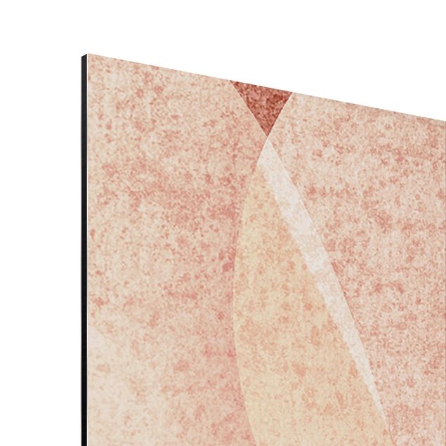 Różowy obraz Abstrakcyjna grafika w kolorze brzoskwiniowym