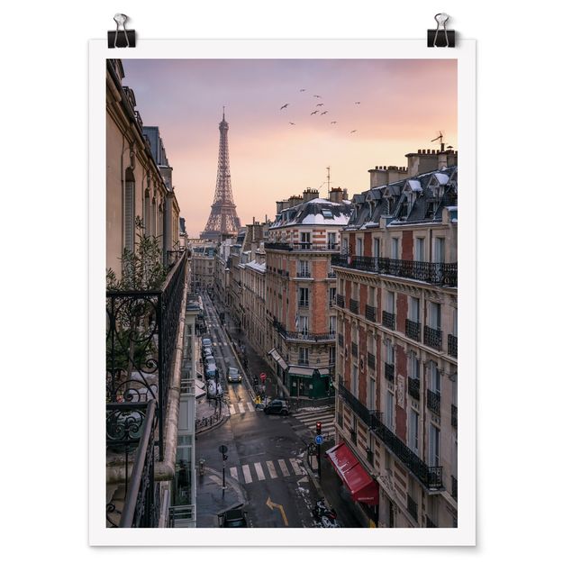 Paryż obraz Wieża Eiffla o zachodzie słońca