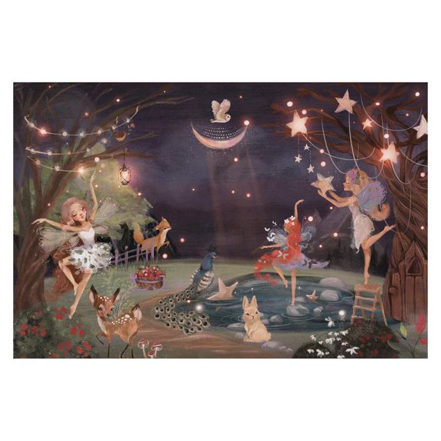 Fototapeta - At Night In A Garden With Fairies