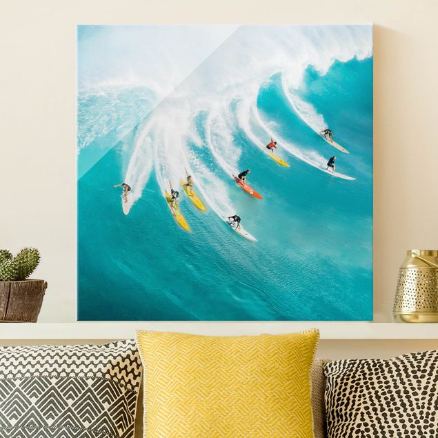 Obrazy na szkle kwadrat Simply Surfing