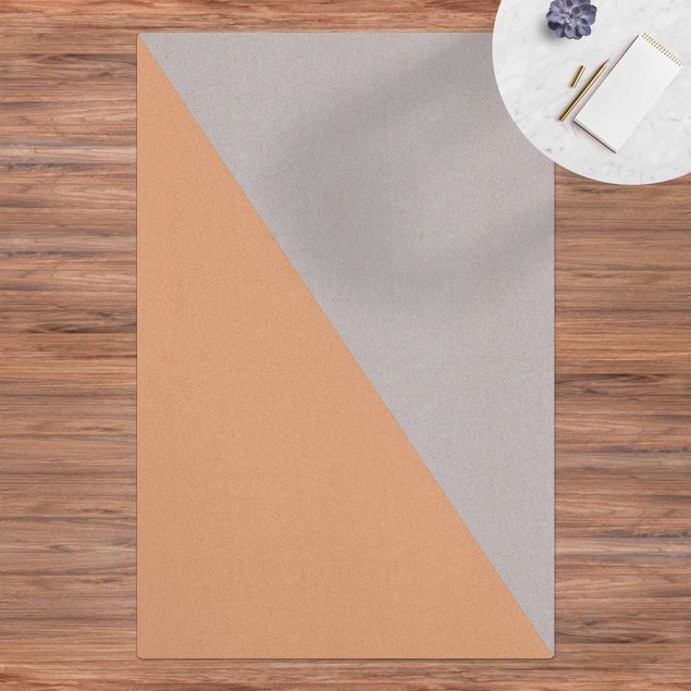 nowoczesny dywan Prosty szary trójkąt