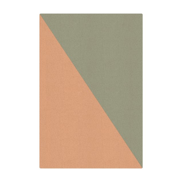 Mata korkowa - Prosty trójkąt w kolorze oliwkowej zieleni