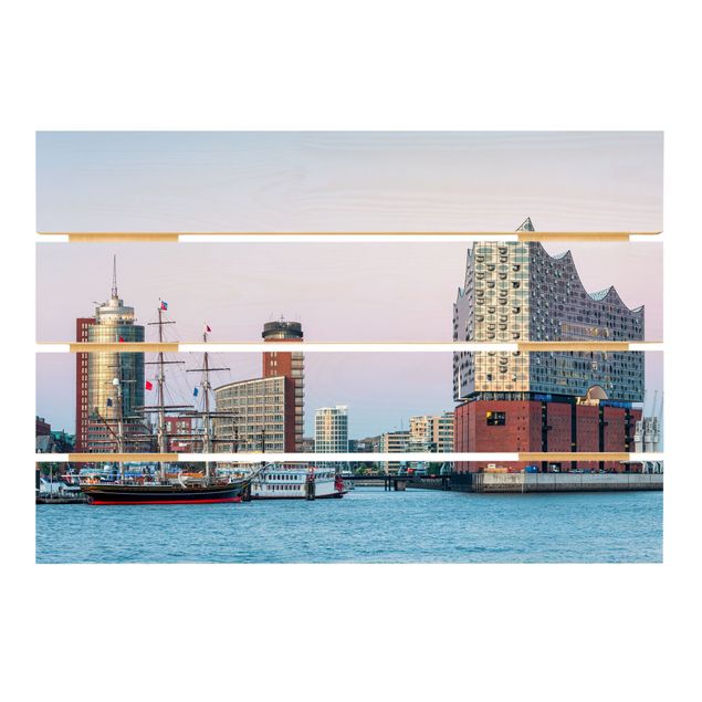 Obraz z drewna - Elbphilharmonie Hamburg