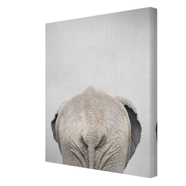 Czarno białe obrazki Elephant From Behind