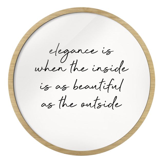 Obrazy powiedzenia Elegance Quote