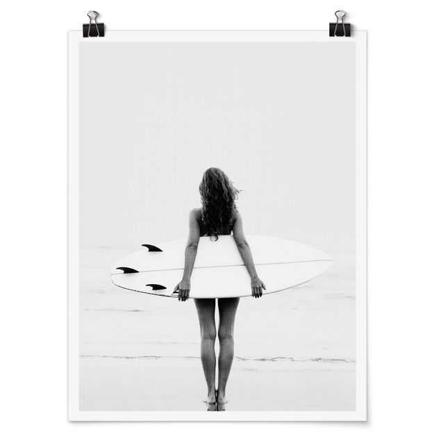 Obrazy na ścianę krajobrazy Chill Surfer Girl With Board