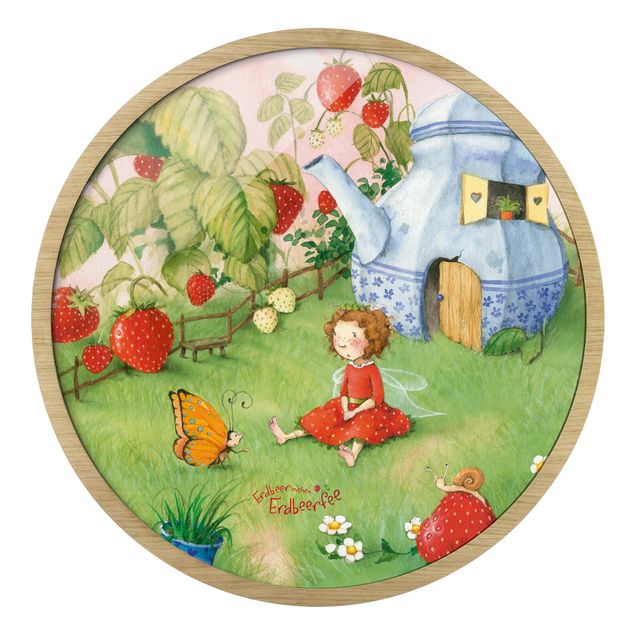 Obrazy nowoczesny Wróżka truskawka - W ogrodzie