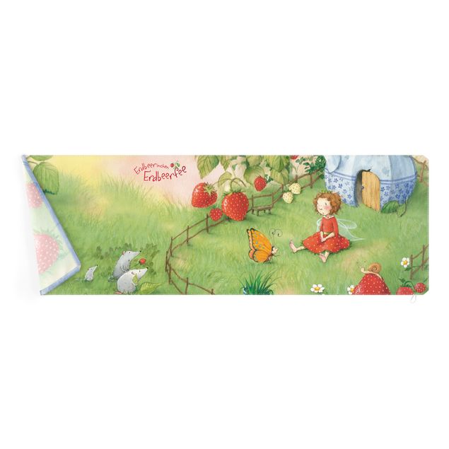Obraz z czerwonym motywem Truskawkowa wróżka - w ogrodzie