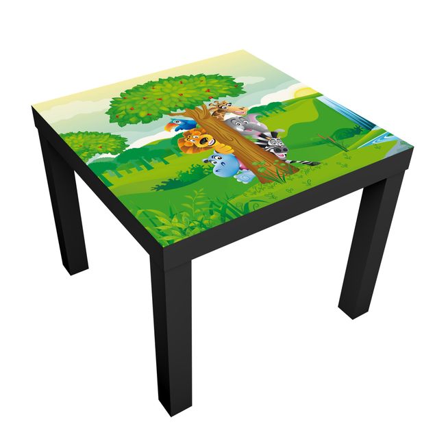 Okleina meblowa IKEA - Lack stolik kawowy - Nr BF1 Zwierzęta z dżungli