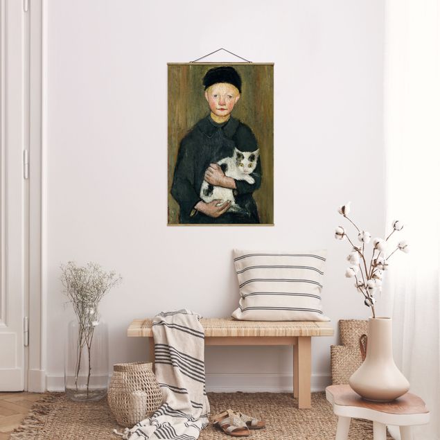 Obrazy do salonu Paula Modersohn-Becker - Chłopiec z kotem