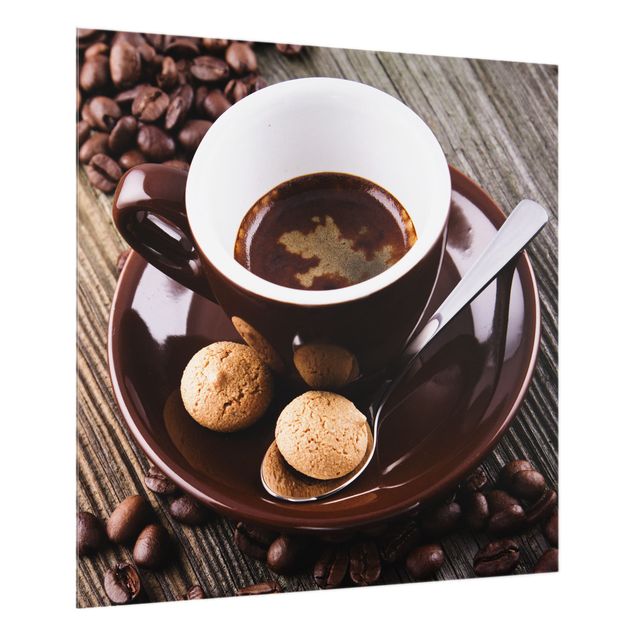 Panele szklane do kuchni Coffee Mugs With Coffee Beans