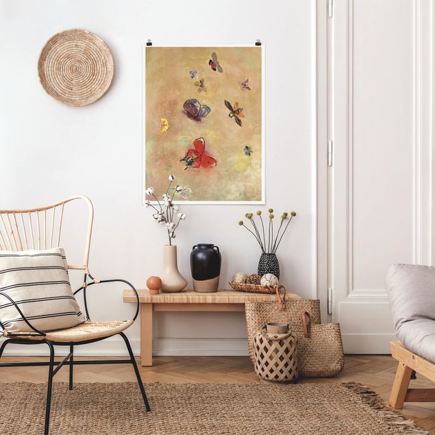 Obrazy nowoczesny Odilon Redon - Kolorowe motyle