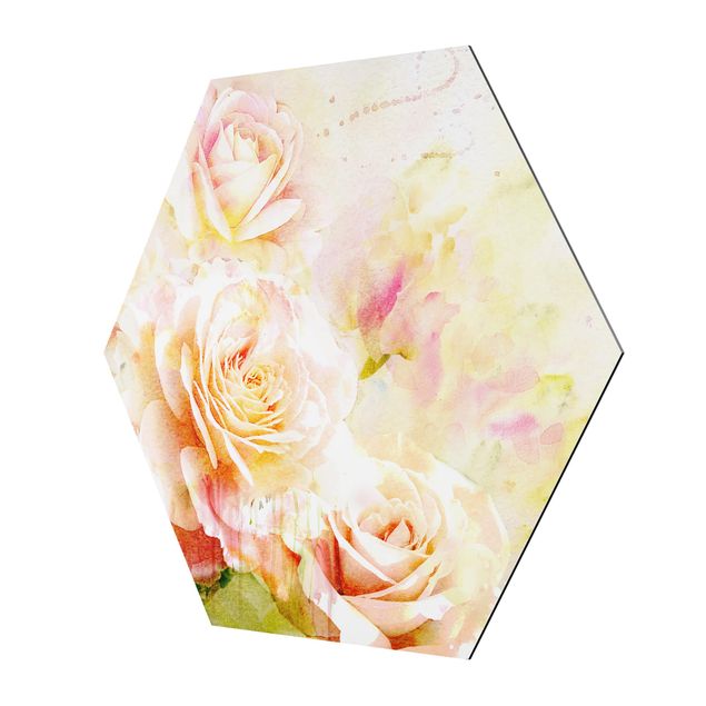 Obrazy motywy kwiatowe Akwarela Kompozycja róż