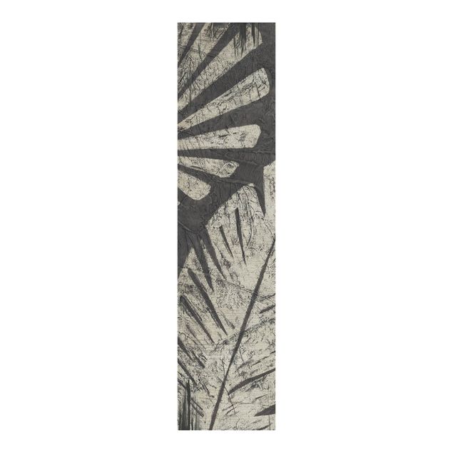 Tekstylia domowe Liście palmy na tle ciemnej szarości