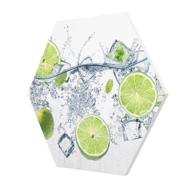 Obraz heksagonalny z Forex - Odświeżająca limonka