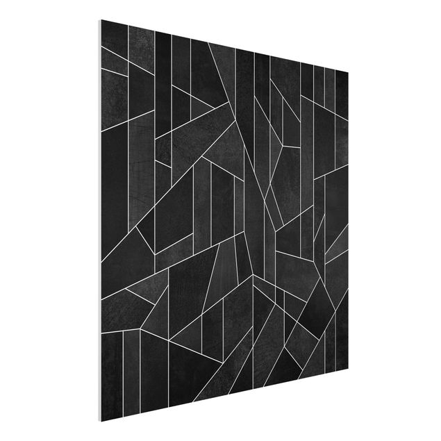 Obrazy do salonu nowoczesne czarno-biały Geometry Watercolour