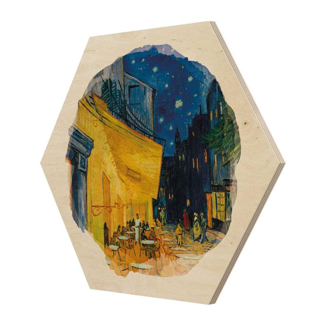 Obrazy z drewna Akwarele - Vincent van Gogh - Taras kawiarni w Arles