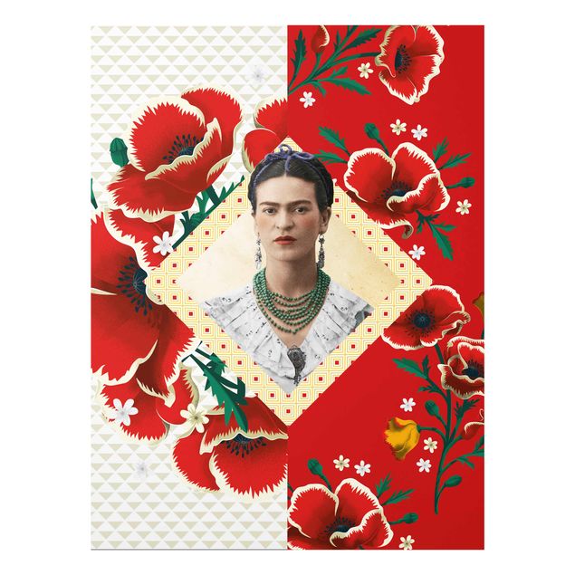Obrazy na szkle artyści Frida Kahlo - Kwiaty maku