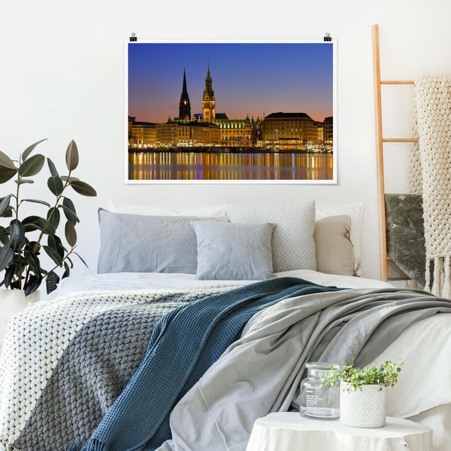 Nowoczesne obrazy do salonu Panorama Hamburga