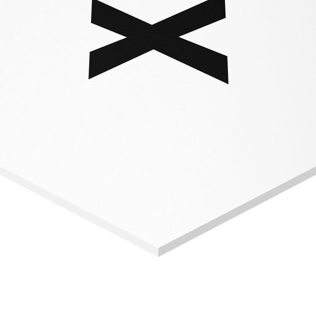 Obraz heksagonalny z Forex - Biała litera X