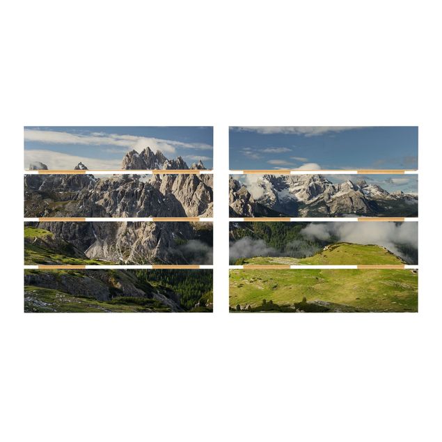 Obrazy drewniane Alpy Włoskie