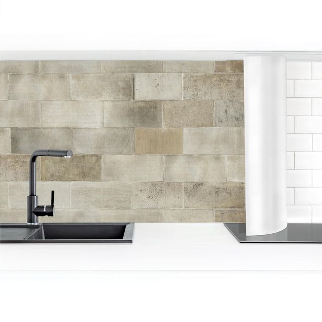 Panel ścienny do kuchni - Ściana z płytek betonowych