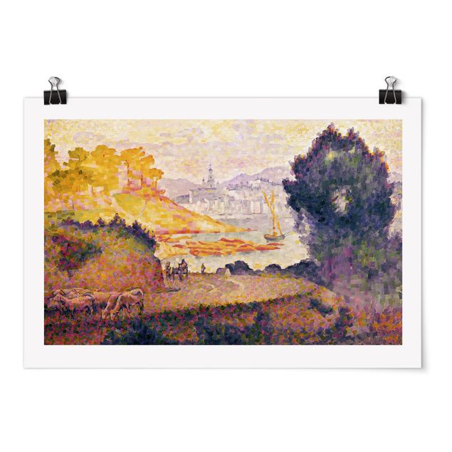 Obrazy na ścianę krajobrazy Henri Edmond Cross - Widok na Menton