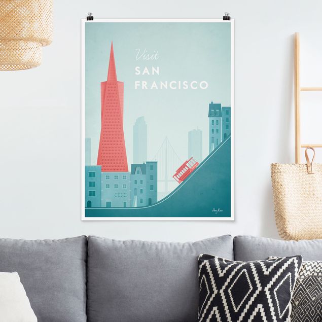 Dekoracja do kuchni Plakat podróżniczy - San Francisco