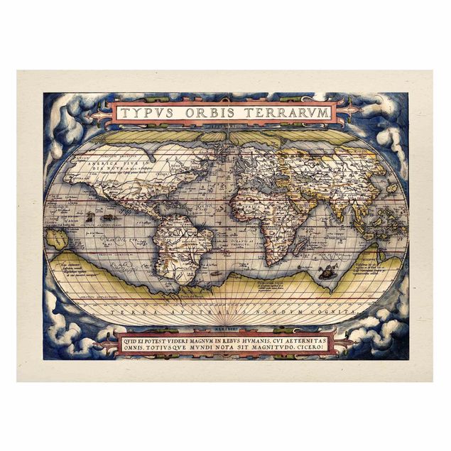 Obrazy do salonu Historyczna mapa świata Typus Orbis Terrarum
