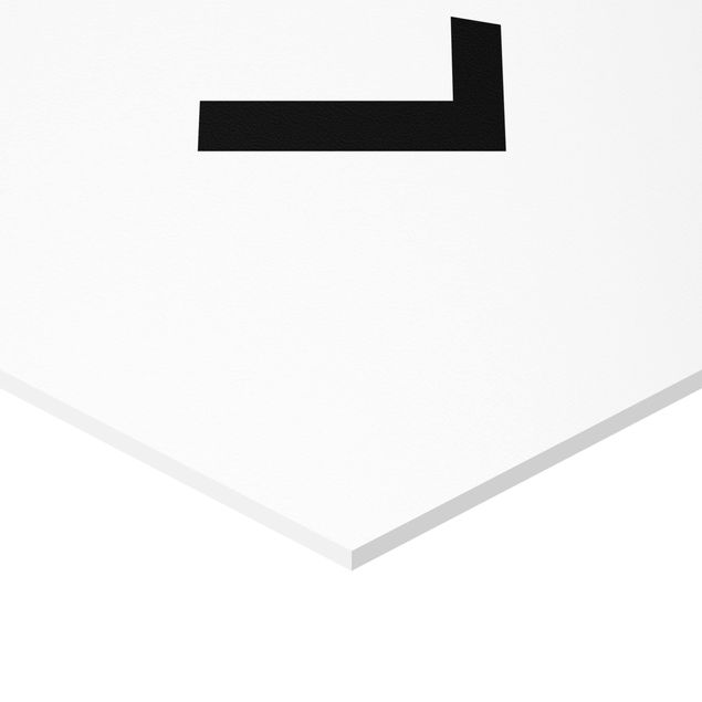 Obraz heksagonalny z Forex - Biała litera L