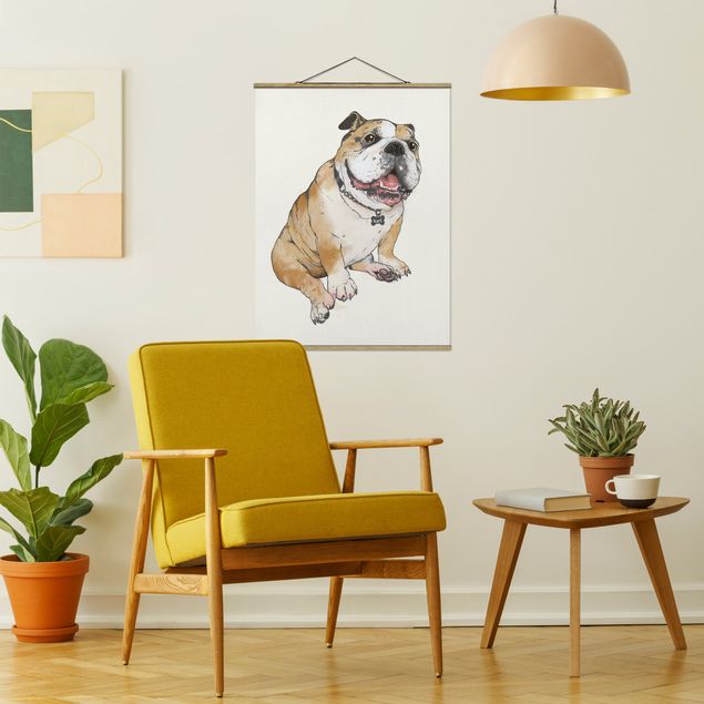 Obrazy nowoczesny ilustracja pies buldog obraz
