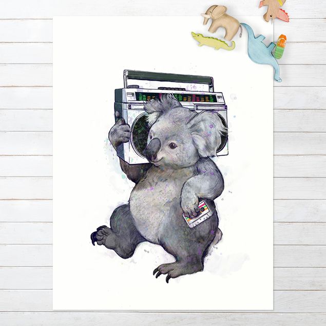dywan zewnętrzny Ilustracja Koala z radiem Malowanie