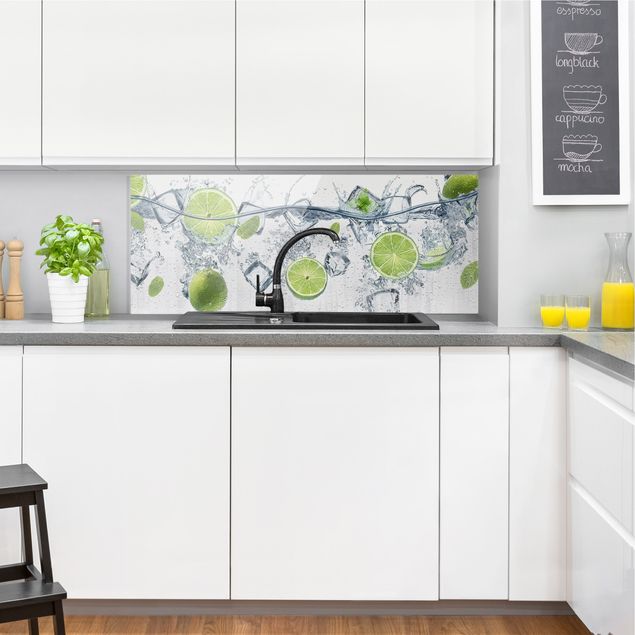 Panel szklany do kuchni Odświeżająca limonka