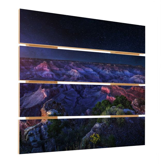 Obraz z drewna - Noc w Wielkim Kanionie